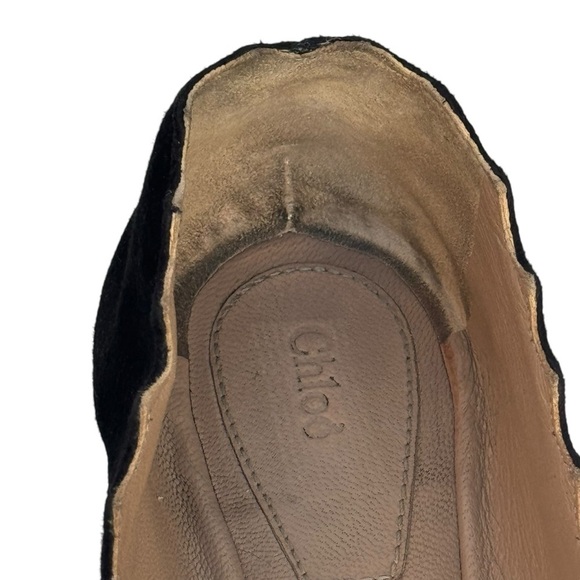 Chloe Lauren scalloped suede ballet flats woman’s SZ. 6 - Picture 8 of 16